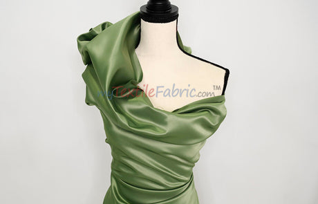 Lamour Satin Fabric | Polyester Matte Satin | Peau De Soie | 60" Wide | Wedding Dress, Tablecloth, Multiple Colors