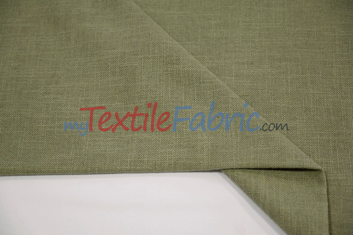 Luxe Linen Fabric | Durable Polyester-Linen Blend | 60" Wide | Upholstery & Apparel & Tablecloth |