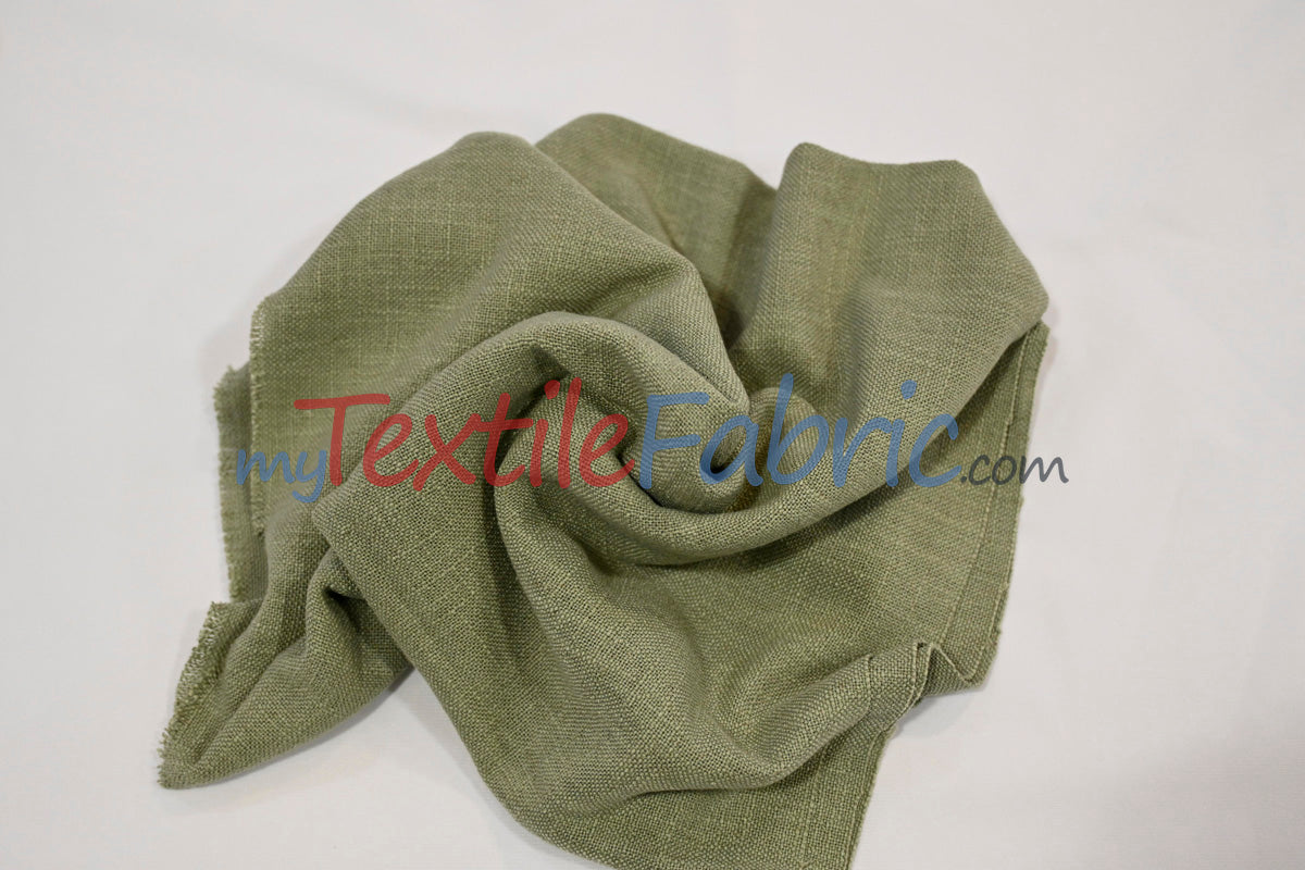 Luxe Linen Fabric | Durable Polyester-Linen Blend | 60" Wide | Upholstery & Apparel & Tablecloth |