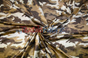 Army Camouflage Satin Print Fabric | Camo Charmeuse Satin | 60" Wide |
