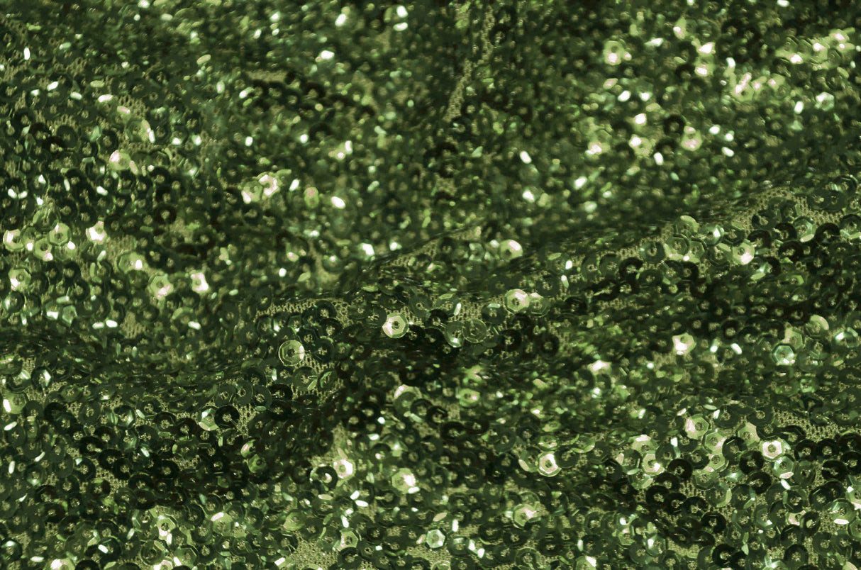 Gatsby Sequins Fabric | 6mm Flat Sewn Sequins on Mesh | 52" Wide | Multiple Colors |