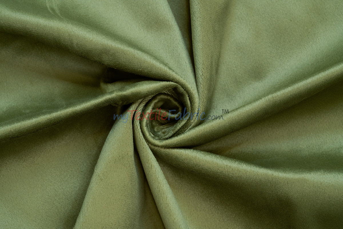 Extra Wide Fire Retardant Drapery Velvet Fabric by the Yard | 118" Wide | Multiple Colors |
