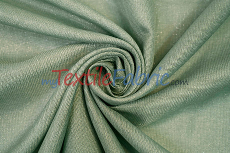 Metallic Vintage Linen Fabric | Imitation Burlap with Metallic Foil | 60" Wide | Washable Burlap Fabric for Decor |