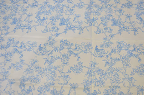 Ben Toile Satin Print | Dull Satin Print | 58/60" Wide | 4 Colors | French Toile Fabric