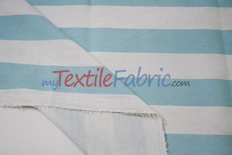 10 Oz 100% Cotton Canvas 2" Stripe | Outdoor Fabric | 60" Wide | Multiple Colors |