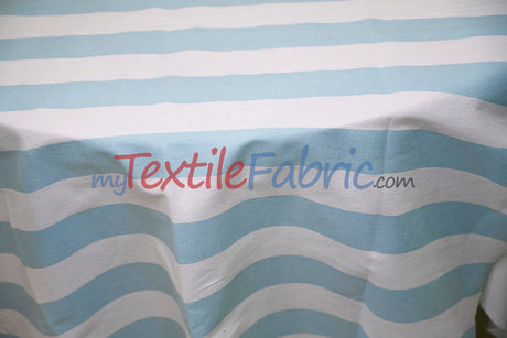 10 Oz 100% Cotton Canvas 2" Stripe | Outdoor Fabric | 60" Wide | Multiple Colors |