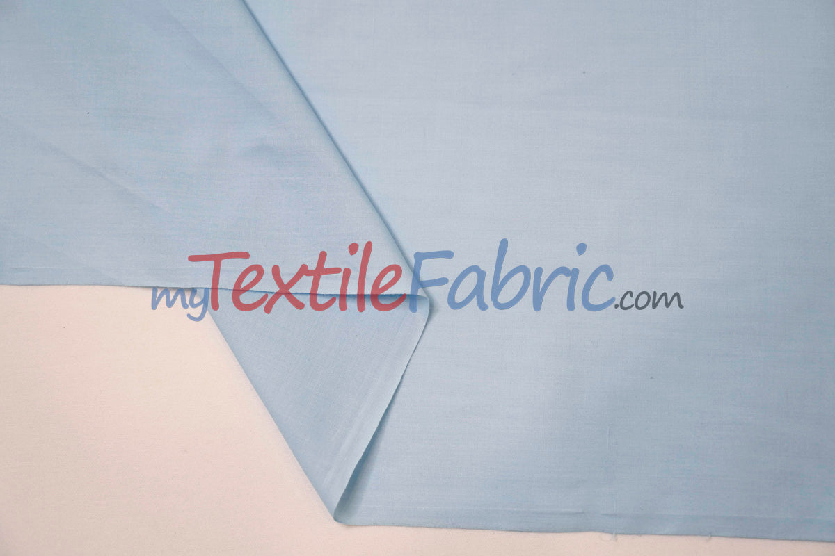 Polyester Cotton Broadcloth Fabric | 60" Wide | Solid Colors | Continuous Yards | Multiple Colors |