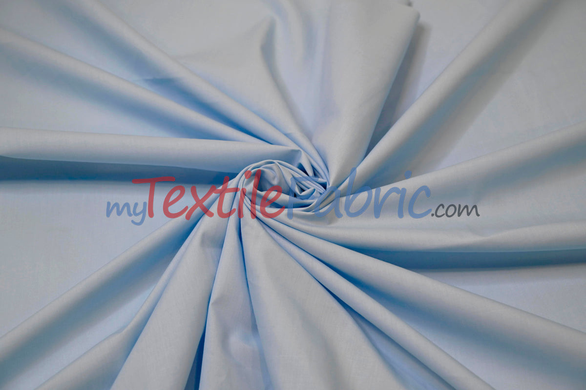 Polyester Cotton Broadcloth Fabric | 60" Wide | Solid Colors | Continuous Yards | Multiple Colors |