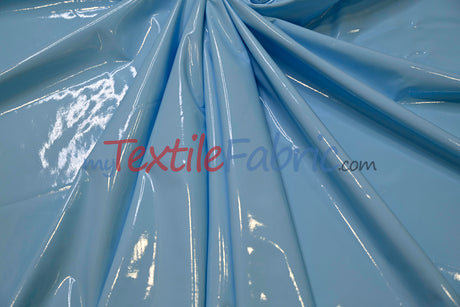 Shiny Stretch Patent Vinyl Fabric | 94% Polyester, 6% Spandex | 55" Wide | Glossy & Flexible Material for Fashion and Crafts