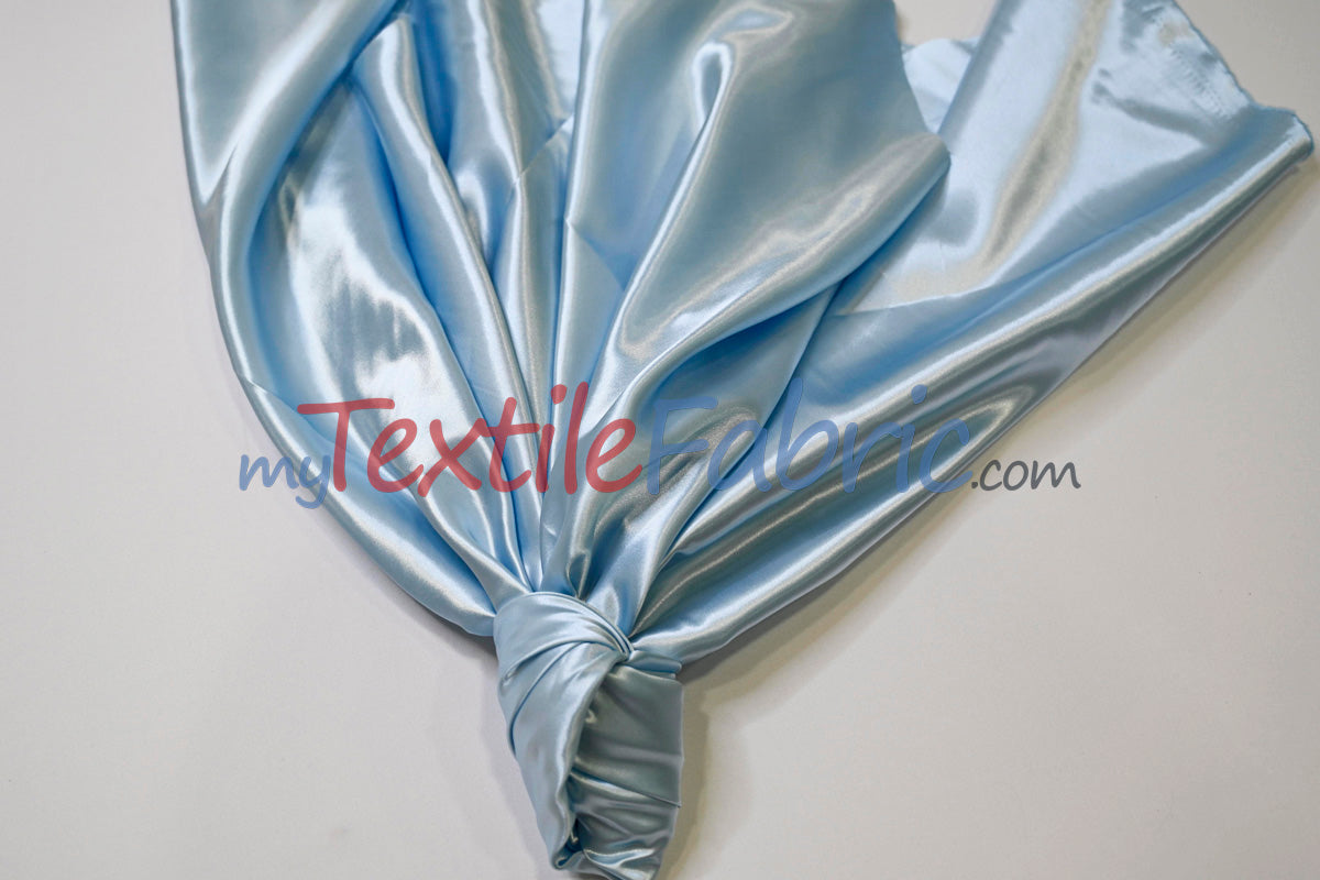 Stretch Charmeuse Satin Fabric | Soft Silky Satin Fabric | 96% Polyester 4% Spandex | Multiple Colors | Yards & Bolts