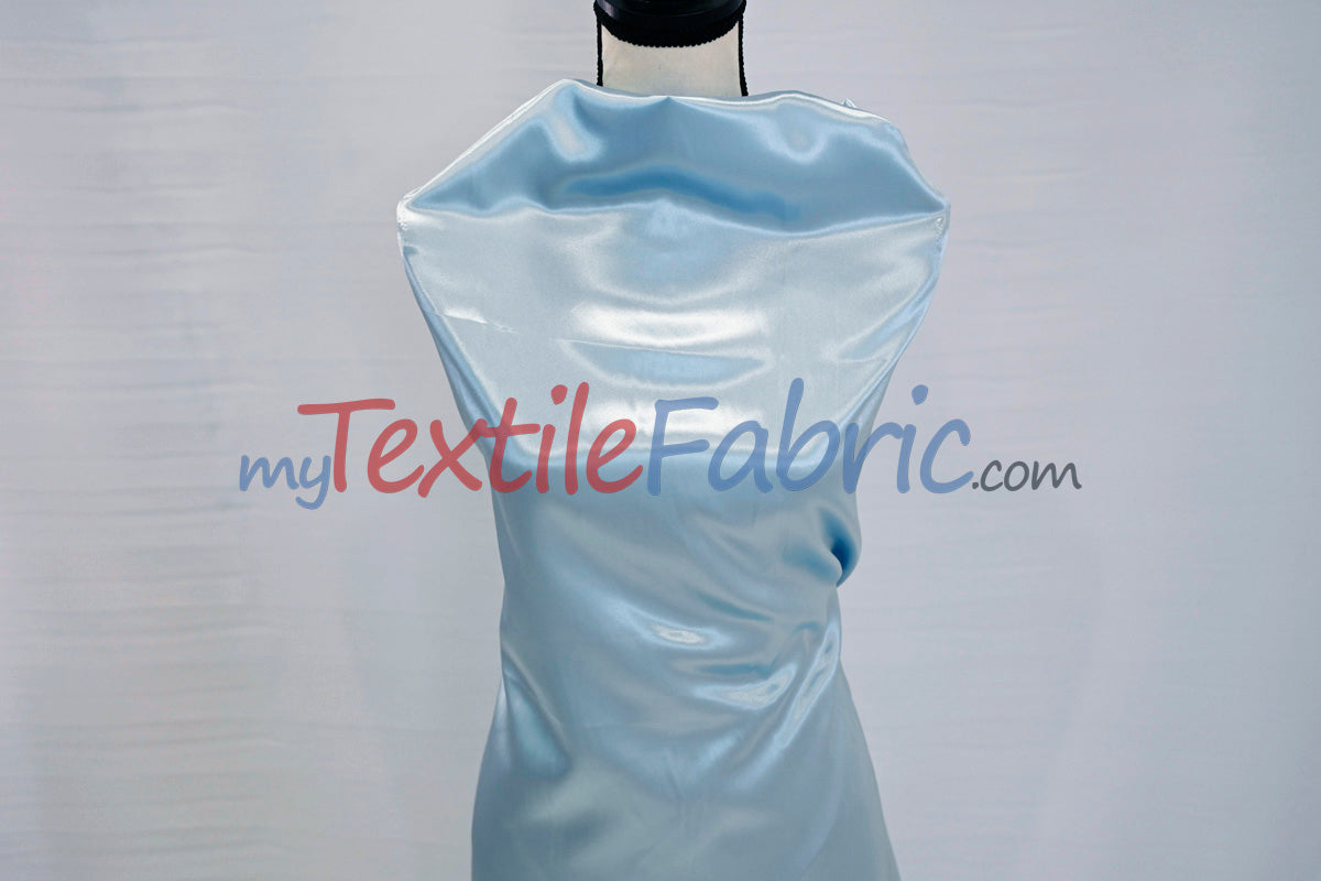 Stretch Charmeuse Satin Fabric | Soft Silky Satin Fabric | 96% Polyester 4% Spandex | Multiple Colors | Yards & Bolts