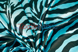 Animal Zebra Satin Fabric | Soft Satin Zebra Charmeuse Fabric | 60" Wide | Multiple Colors |