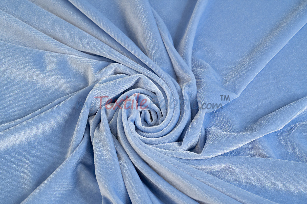 Soft and Plush Stretch Velvet Fabric | Stretch Velvet Spandex | 58" Wide | Spandex Velour for Apparel, Costume, Cosplay, Drapes |