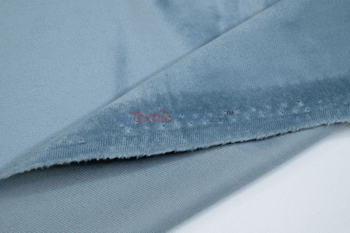 Extra Wide Fire Retardant Drapery Velvet Fabric by the Yard | 118" Wide | Multiple Colors |