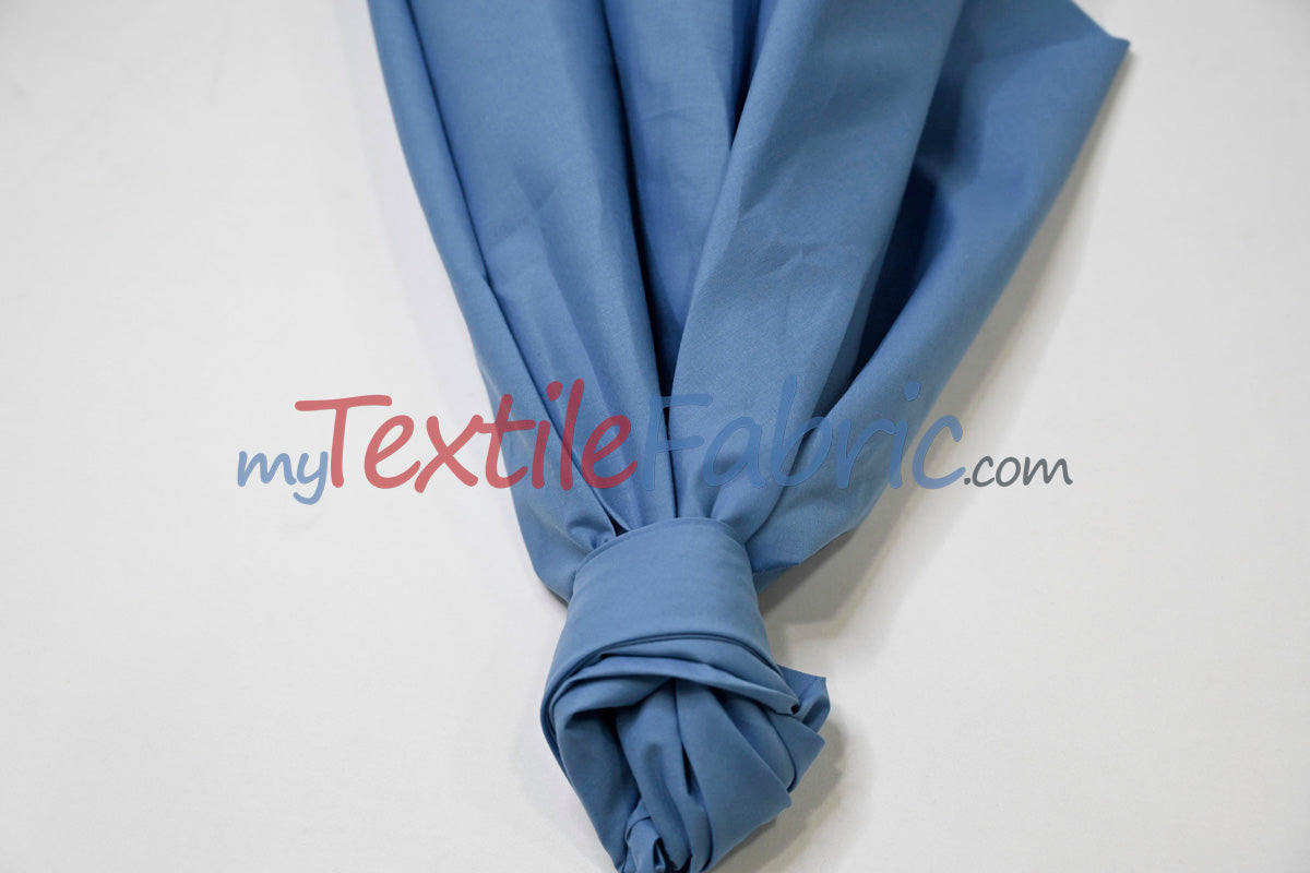 Polyester Cotton Broadcloth Fabric | 60" Wide | Solid Colors | Continuous Yards | Multiple Colors |