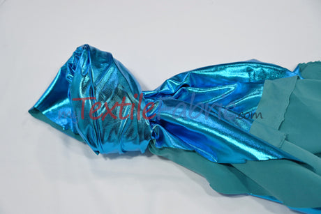 Metallic Foil Spandex Lame | Stretch Metallic Lame | Spandex Lame Fabric | All Over Foil on Stretch Knit | 60" Wide |