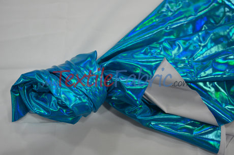 Hologram Foil Spandex Lame | Rainbow Stretch Metallic Lame | Hologram Spandex Lame Fabric | Hologram Fabric | Decor Apparel Costume Dance |