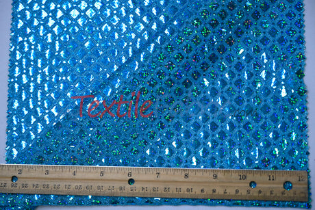 Holographic Shimmer Sequins Fabric | Lightweight & Flowy | 45” Wide | Dazzling Sparkle for Apparel & Costumes