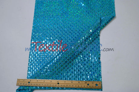 Holographic Shimmer Sequins Fabric | Lightweight & Flowy | 45” Wide | Dazzling Sparkle for Apparel & Costumes