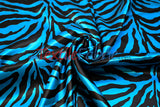 Animal Zebra Satin Fabric | Soft Satin Zebra Charmeuse Fabric | 60" Wide | Multiple Colors |