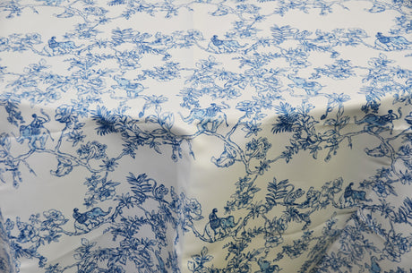 Ben Toile Satin Print | Dull Satin Print | 58/60" Wide | 4 Colors | French Toile Fabric