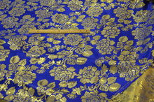 Load image into Gallery viewer, Oriental Metallic Big Flower Brocade | Metallic Brocade KR 7975 | 58&quot; Wide | Chinese Brocade Fabric |
