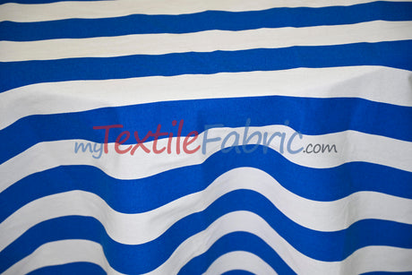 10 Oz 100% Cotton Canvas 2" Stripe | Outdoor Fabric | 60" Wide | Multiple Colors |