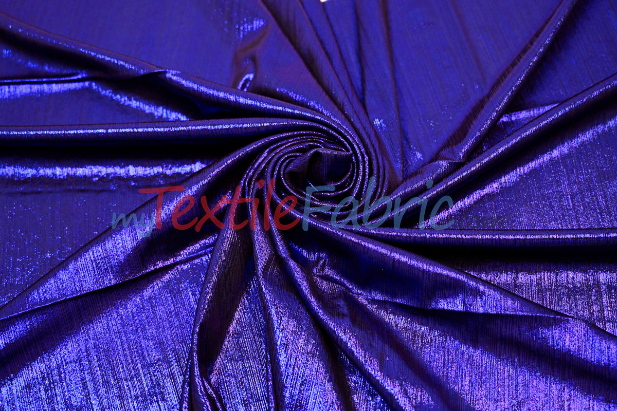 Metallic Stretch Slinky Fabric by the Yard | 58” Wide | 2 Way Stretch | Multiple Colors