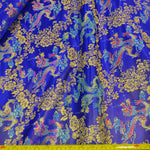 Load image into Gallery viewer, New Oriental Dragon Brocade | Chinese Oriental Dragon Brocade | 45&quot; Wide | Chinese Brocade Fabric | Fabric mytextilefabric Yards Royal Blue 
