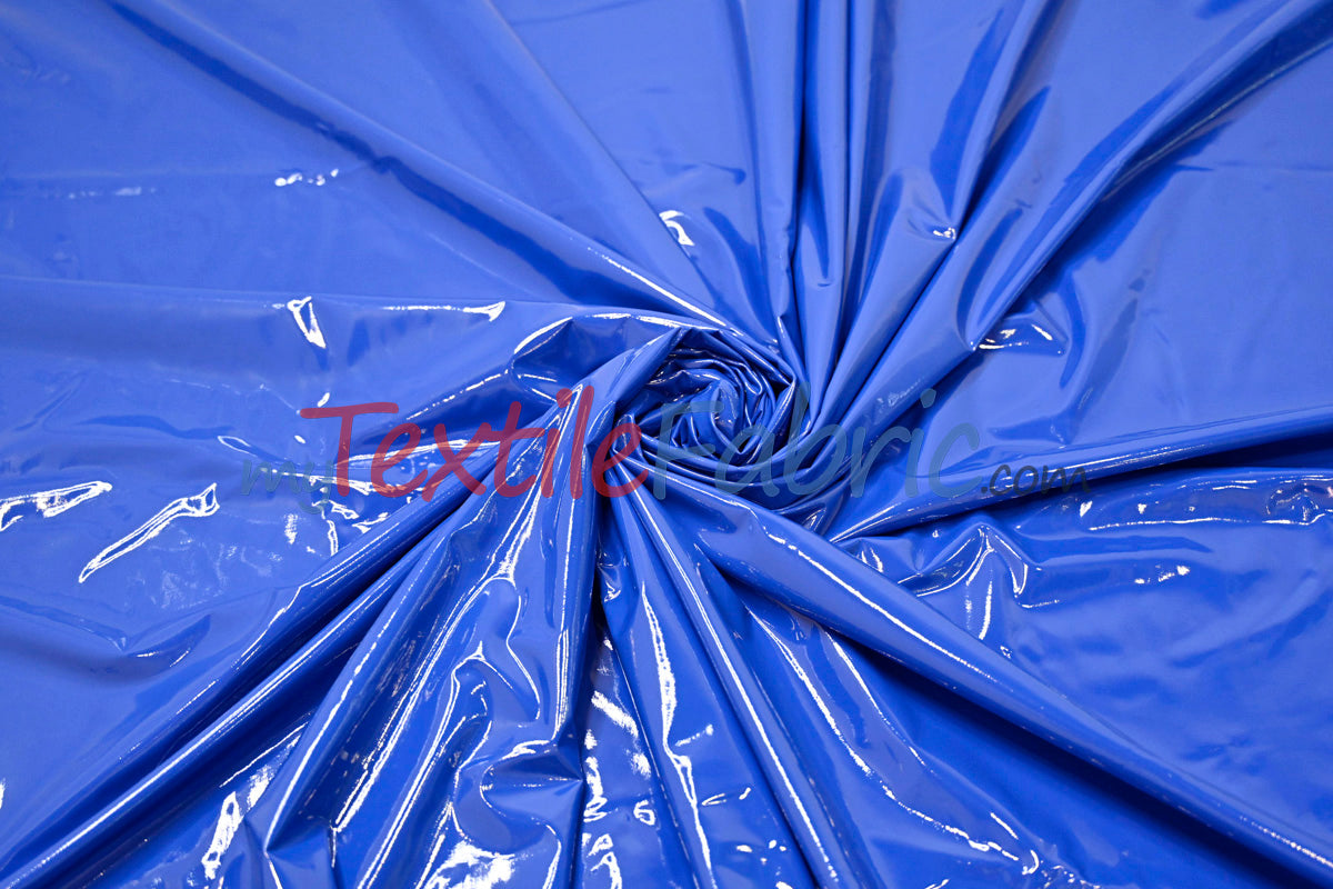 Shiny Stretch Patent Vinyl Fabric | 94% Polyester, 6% Spandex | 60" Wide | Glossy & Flexible Material for Fashion and Crafts