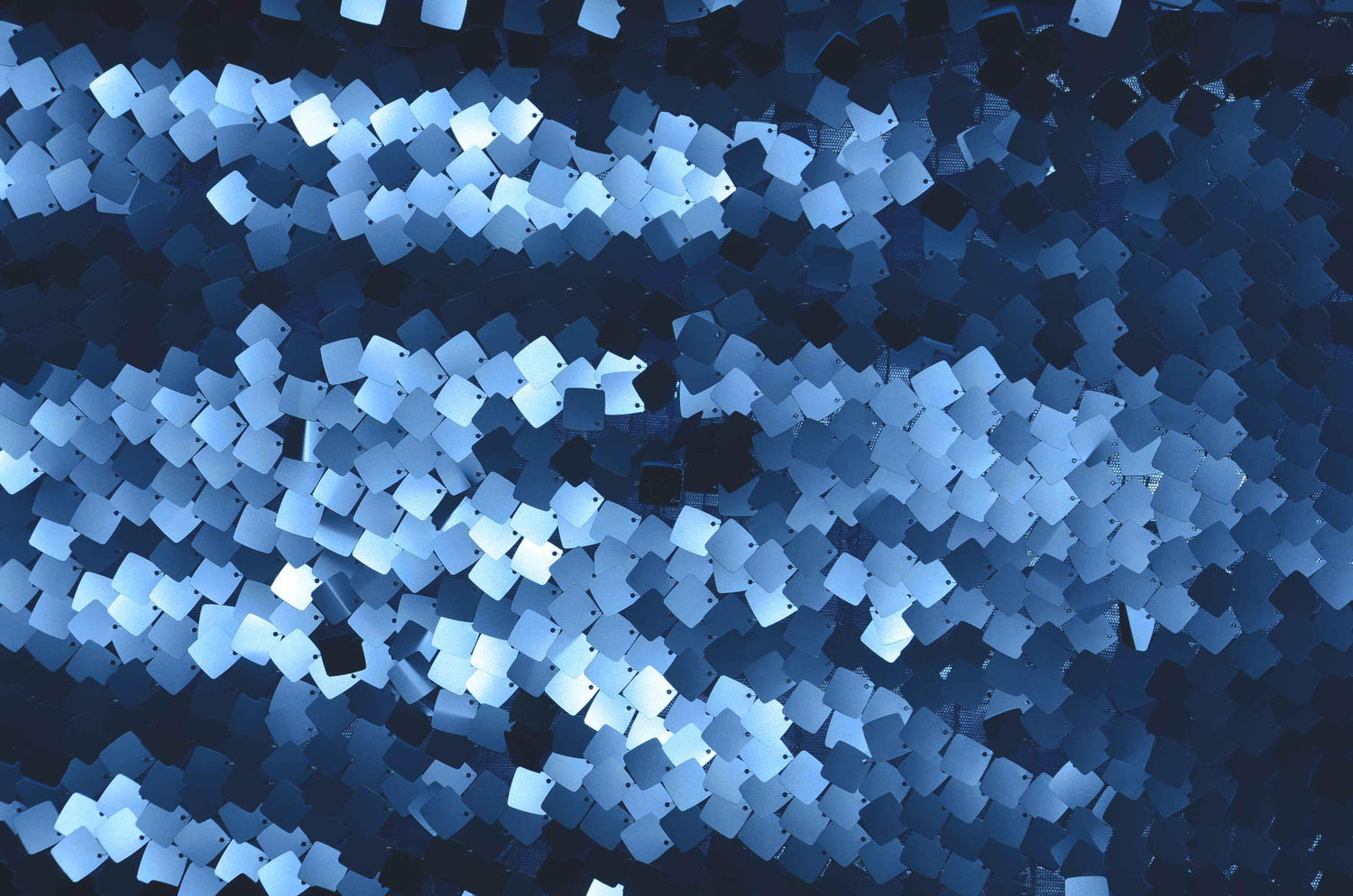 Dull Square Dazzle Sequins | Decorative Payette Sequins on Mesh | 52" Wide |