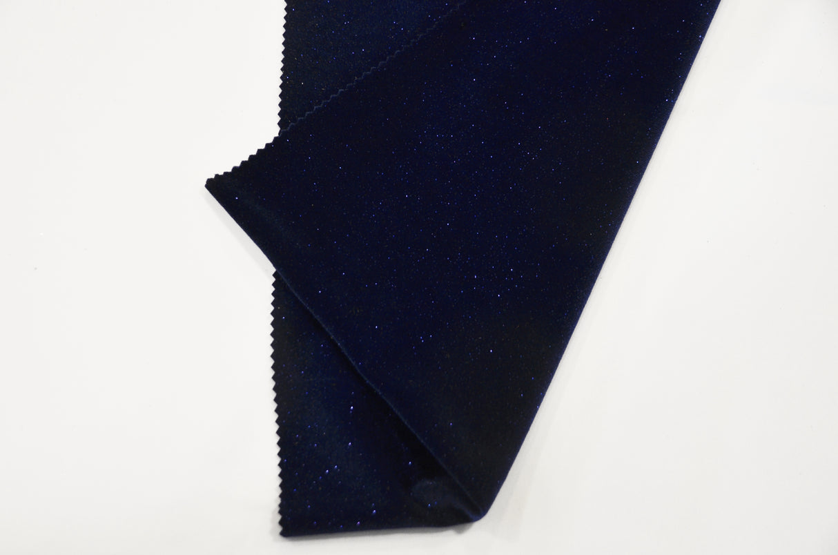 Glitter Stretch Velvet | Sparkling Glitter on Plush Spandex Velvet | 60" Wide | Multiple Colors |