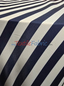 1" Stripe Satin Print | Dull Satin Print | 58/60" Wide | Stripe Satin Print Fabric | 3 Colors |