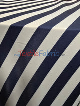 1" Stripe Satin Print | Dull Satin Print | 58/60" Wide | Stripe Satin Print Fabric | 3 Colors |