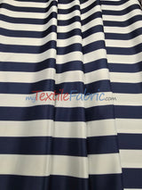 1" Stripe Satin Print | Dull Satin Print | 58/60" Wide | Stripe Satin Print Fabric | 3 Colors |