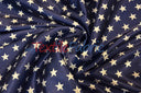 American Star Satin | American Flag in Red, Navy, and Blue Satin | Sold by the Yard x 60" Wide | Charmeuse Satin American Flag Print