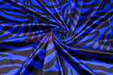 Animal Zebra Satin Fabric | Soft Satin Zebra Charmeuse Fabric | 60" Wide | Multiple Colors |