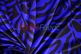 Animal Zebra Satin Fabric | Soft Satin Zebra Charmeuse Fabric | 60" Wide | Multiple Colors |