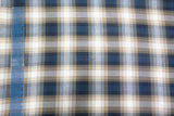 Denim Kilt Fabric | 60" Wide | Denim Tartan Fabric | Soft Poly Rayon Kilt | Decor, Napkins, Scarves, Costumes, Blanket, Kilt |