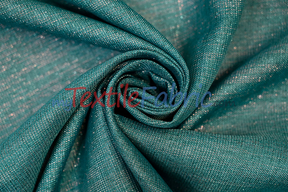 Metallic Vintage Linen Fabric | Imitation Burlap with Metallic Foil | 60" Wide | Washable Burlap Fabric for Decor |