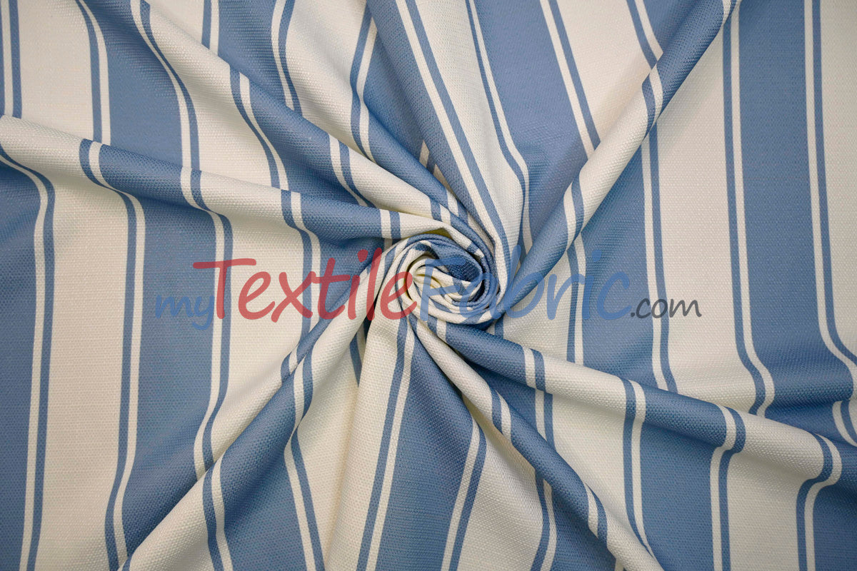 Rustic Linen Stripe Fabric | Yarn-Dyed Stripes | Linen Look | 56/58” Wide | Available in Multiple Colors