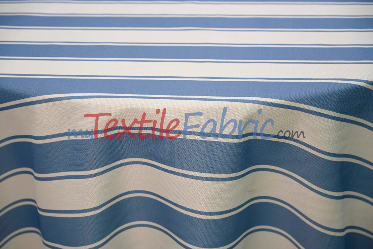 Rustic Linen Stripe Fabric | Yarn-Dyed Stripes | Linen Look | 56/58” Wide | Available in Multiple Colors