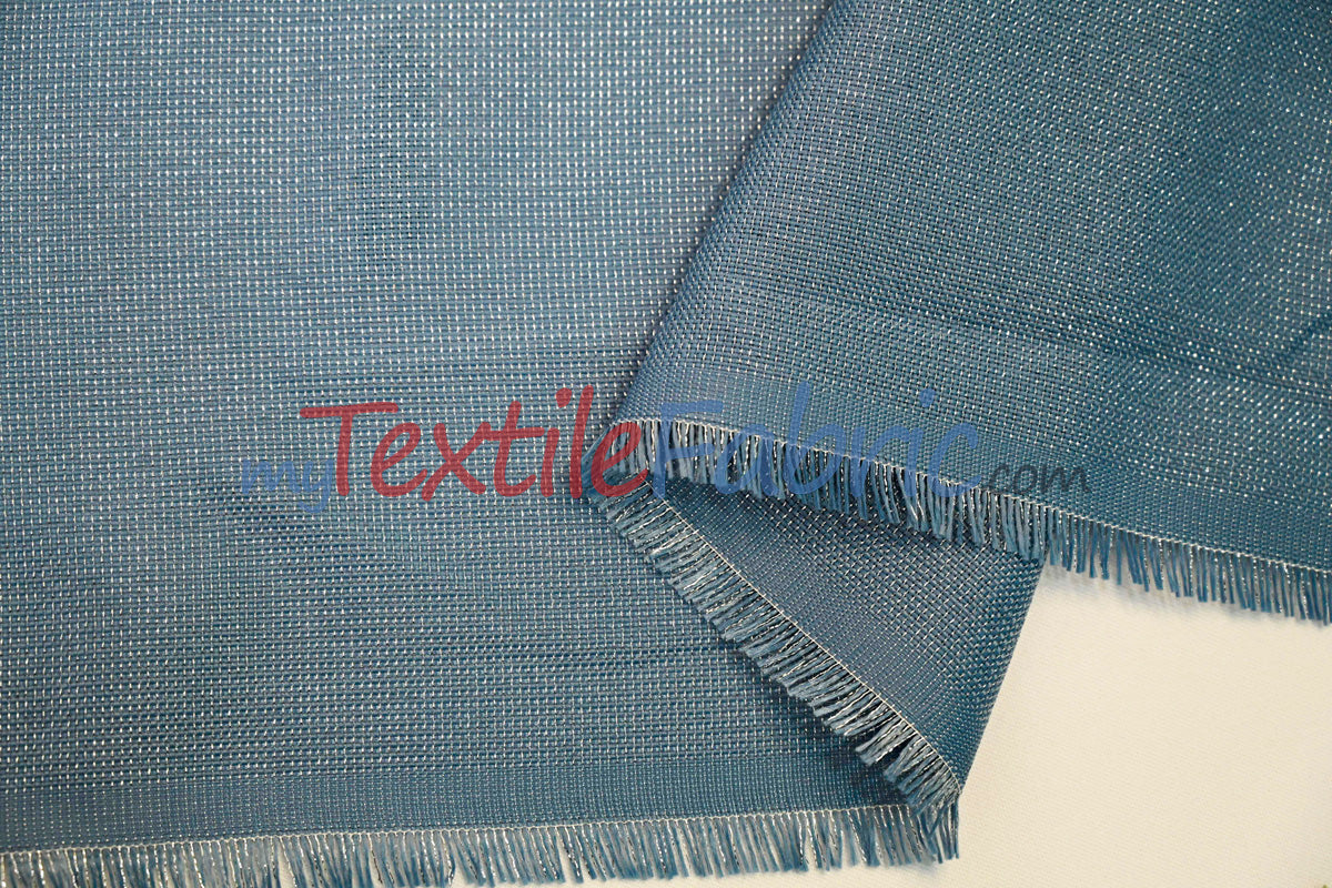 Metallic Vintage Linen Fabric | Imitation Burlap with Metallic Foil | 60" Wide | Washable Burlap Fabric for Decor |