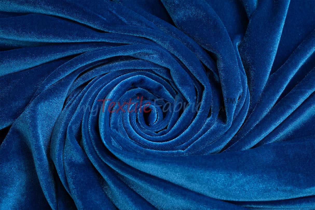 Soft and Plush Stretch Velvet Fabric | Stretch Velvet Spandex | 58" Wide | Spandex Velour for Apparel, Costume, Cosplay, Drapes |