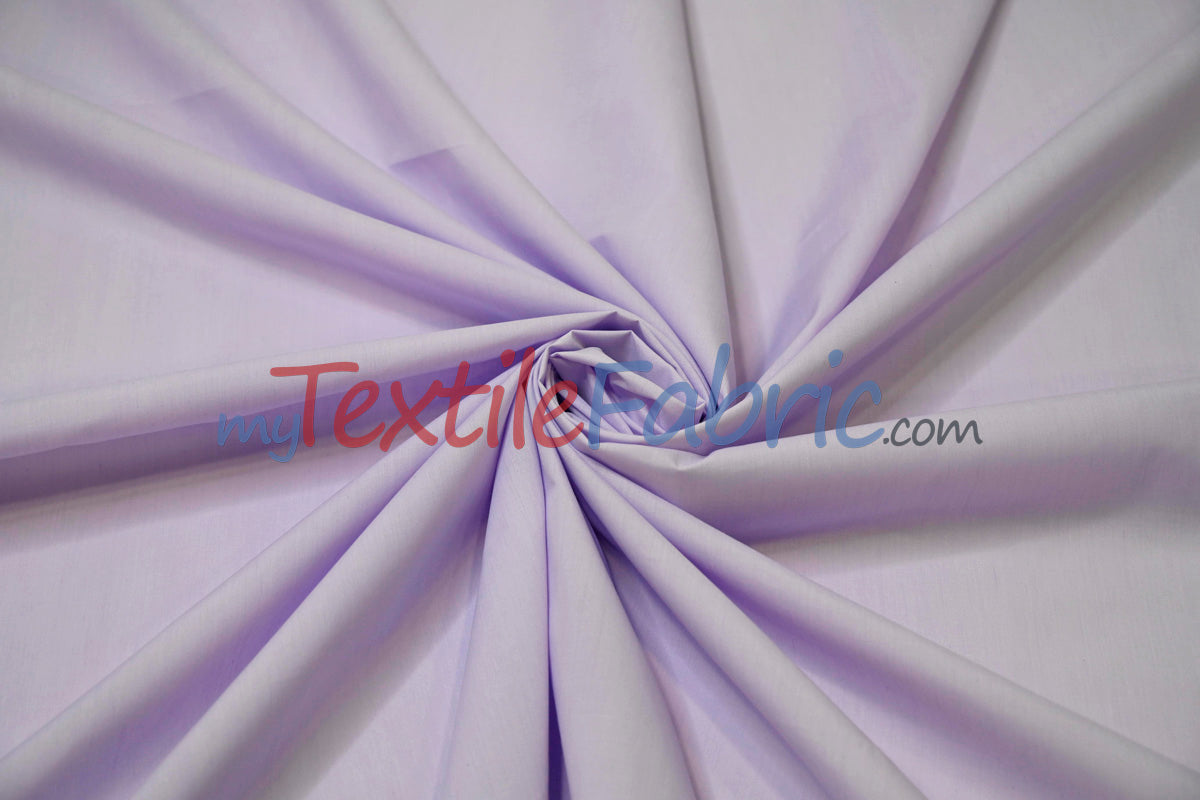 Polyester Cotton Broadcloth Fabric | 60" Wide | Solid Colors | Continuous Yards | Multiple Colors |