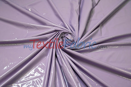 Shiny Stretch Patent Vinyl Fabric | 94% Polyester, 6% Spandex | 55" Wide | Glossy & Flexible Material for Fashion and Crafts