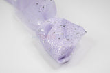 Shooting Star Foil Organza Fabric| 60" Wide | Sheer Organza with Foil Silver Metallic Star | Decor, Overlays, Accents, Dresses, Apparel |