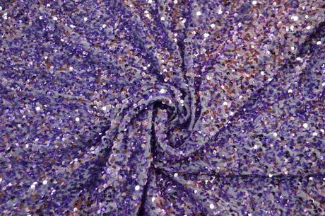 1028 LILAC SEQUINS STRETCH VELVET