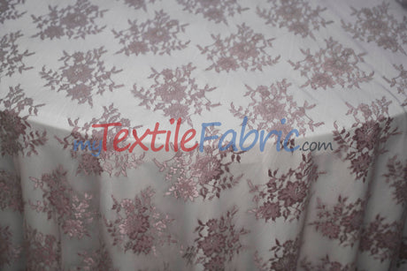 Chantilly Lace Fabric | 52” Wide | Elegant Floral Lace for Bridal & Formalwear