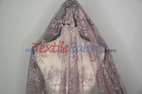 Chantilly Lace Fabric | 52” Wide | Elegant Floral Lace for Bridal & Formalwear